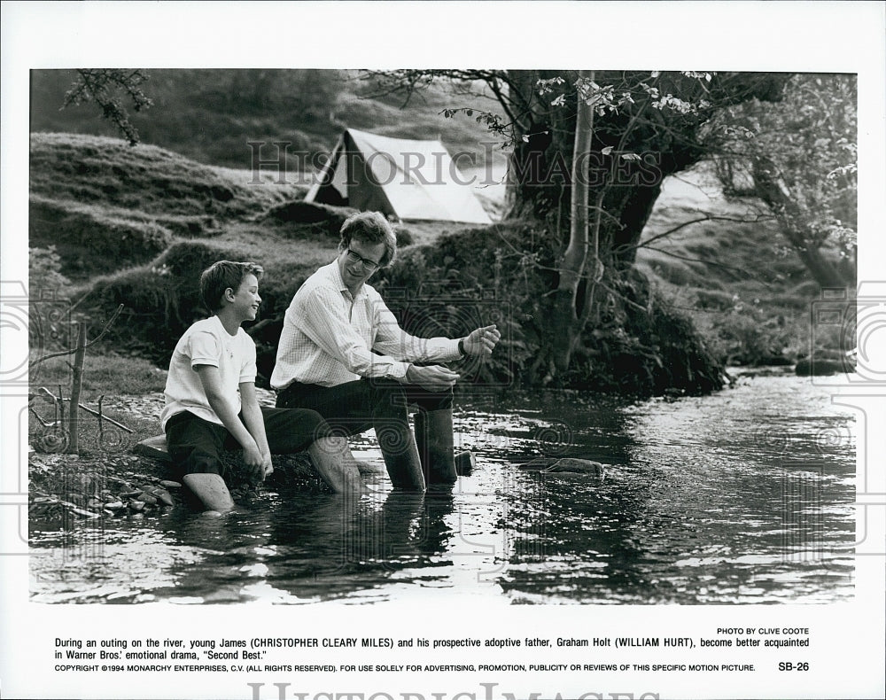 1994 Press Photo Christopher Cleary Miles Actor William Hurt Second Best Movie- Historic Images