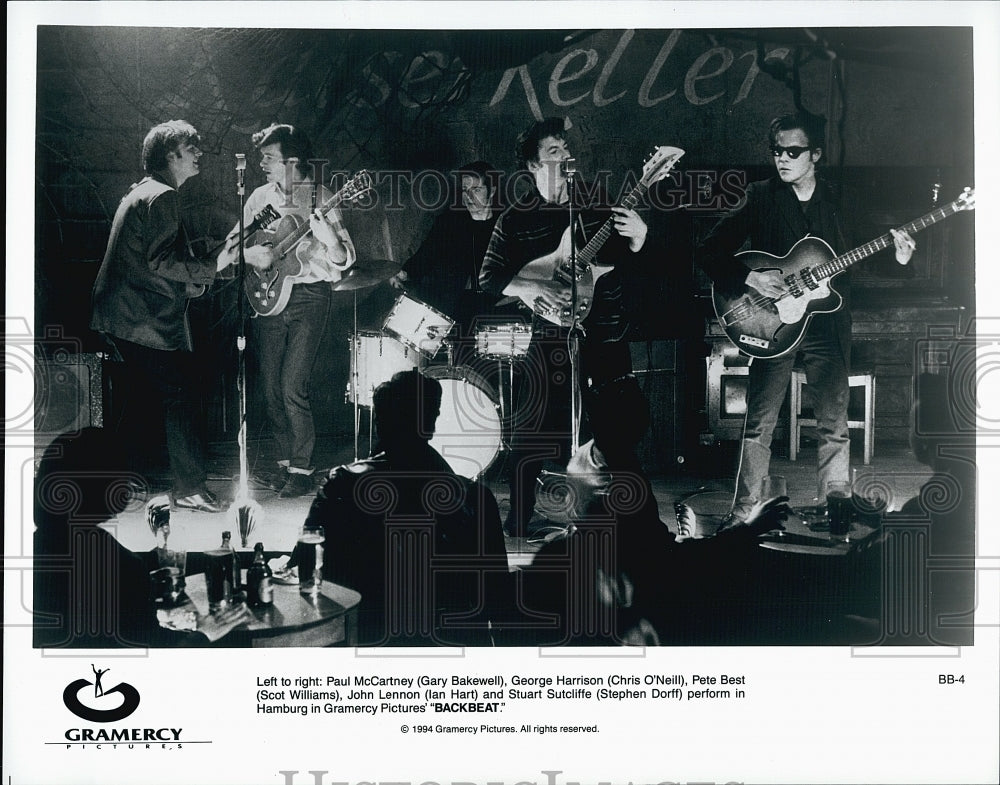 1994 Press Photo P. McCartney, G. Harrison, P. Best, J. Lennon, S. Sutcliffe- Historic Images