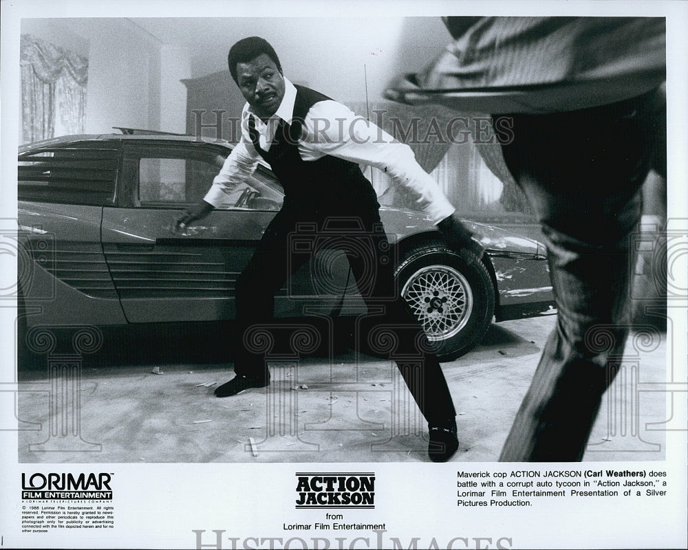 1988 Press Photo Carl Weathers as Action Jackson in &quot;Action Jackson&quot;- Historic Images