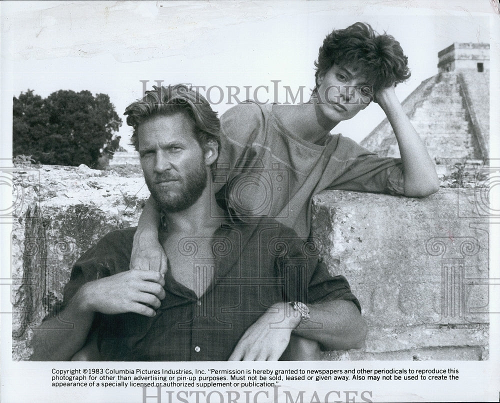 1983 Press Photo Rachel Ward Actress Jeff Bridges Actor Against All Odds Film- Historic Images