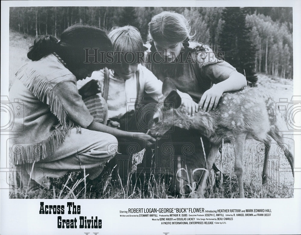 1976 Press Photo Robert Logan Actor George Buck Flower Across The Great Divide- Historic Images