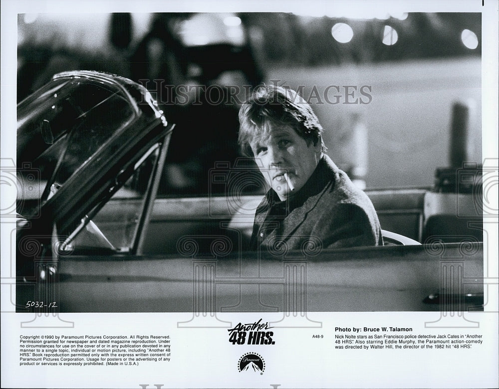 1990 Press Photo Actor Nick Nolte In Another 48 Hours- Historic Images