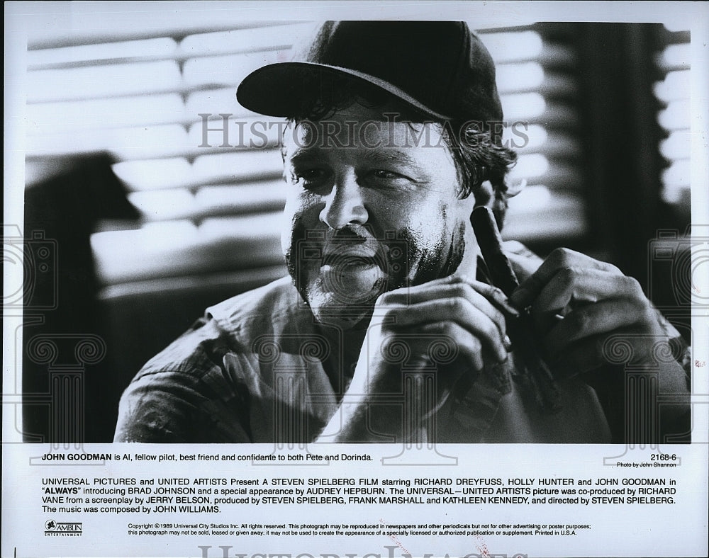 1989 Press Photo John Goodman American Actor Diner Scene Always Movie Film- Historic Images