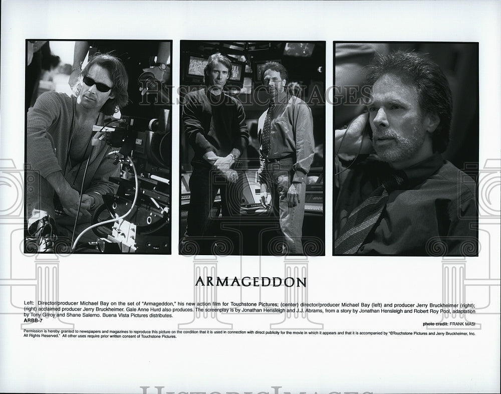 Press Photo Micheal Bay Director Producer Set Of Armageddon Action Film Movie - Historic Images