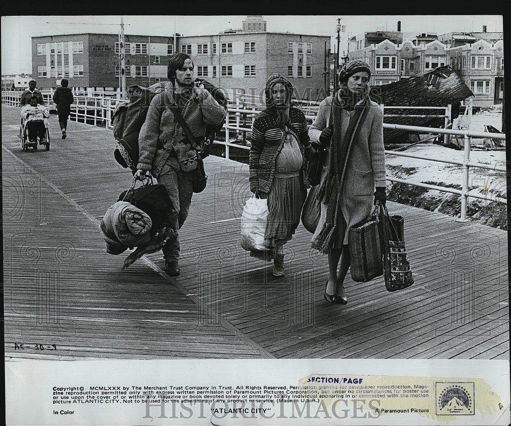 1980 Press Photo Susan Sarandon Actress Atlantic City Movie Scene Crime Film- Historic Images