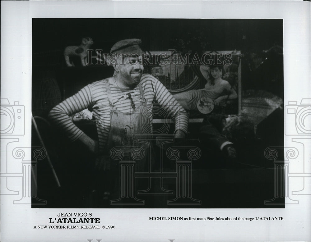 1990 Press Photo Michel Simon Actor Portrays Pere Jules L&#39;Atalante Film Movie- Historic Images