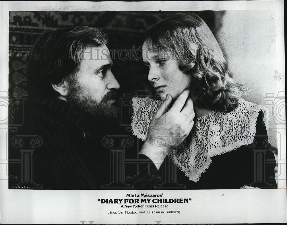 1984 Press Photo Jan Nowicki &amp; Zsuzsa Czinkoczi Star in &quot;Diary for My Children&quot;- Historic Images