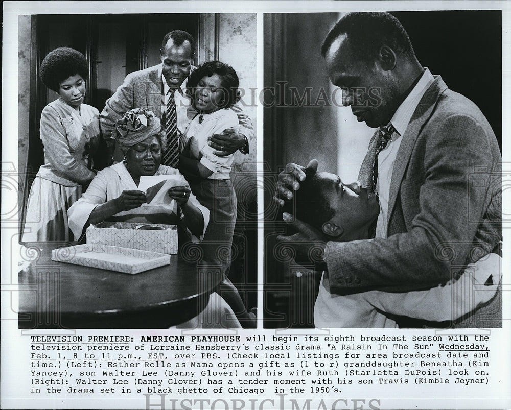 Press Photo A Raisin In The Sun Film American Playhouse Danny Glover Scenes- Historic Images