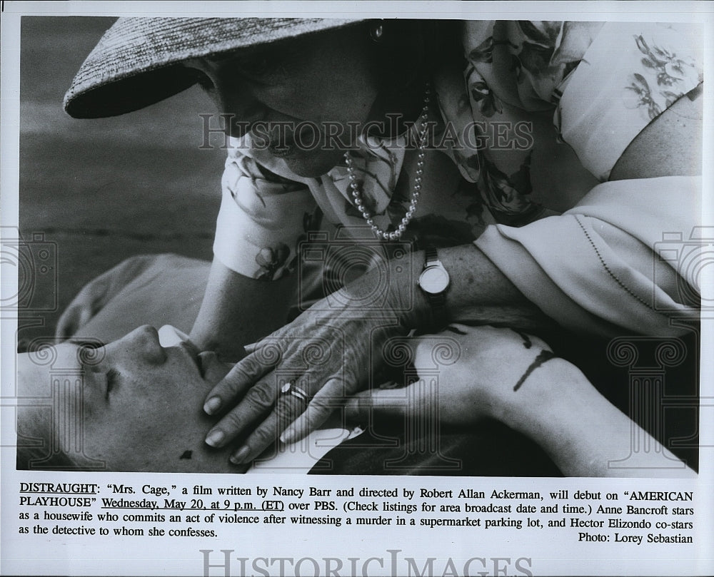 1985 Press Photo &quot;Mrs Cage&quot; Anne Bancroft stars- Historic Images