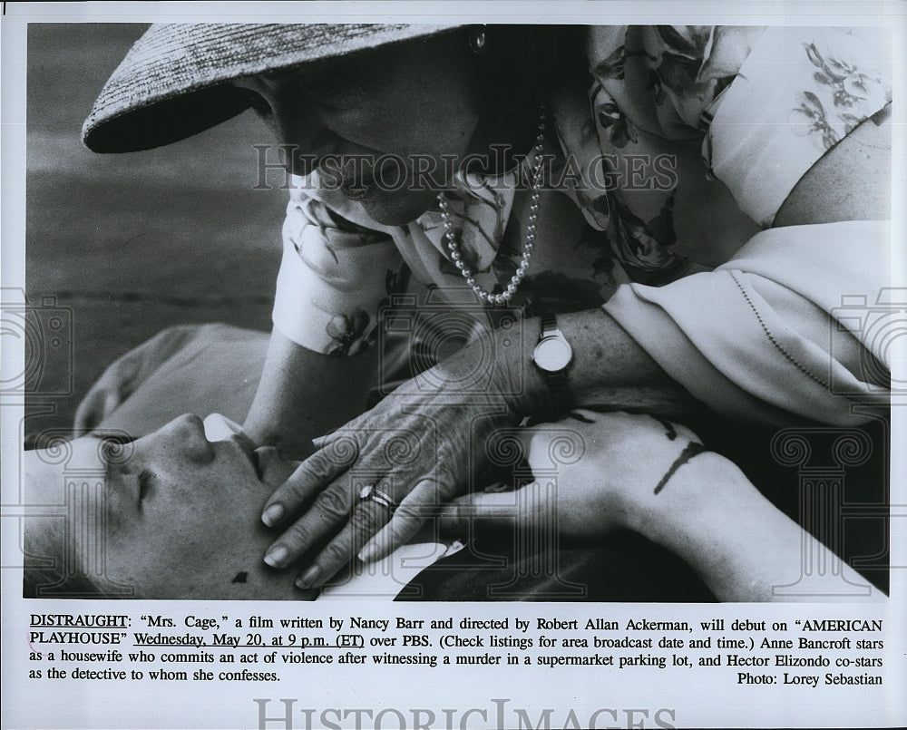 1985 Press Photo &quot;Mrs Cage&quot; Anne Bancroft stars- Historic Images