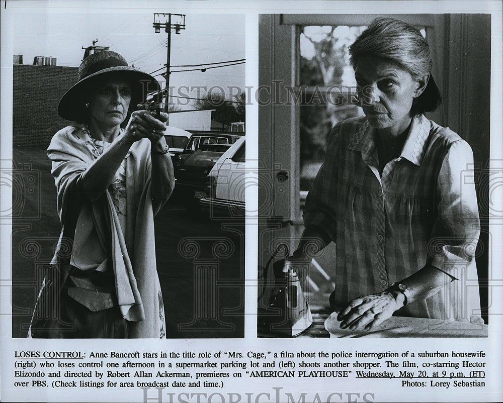 1985 Press Photo &quot;Mrs Cage&quot; Anne Bancroft stars- Historic Images