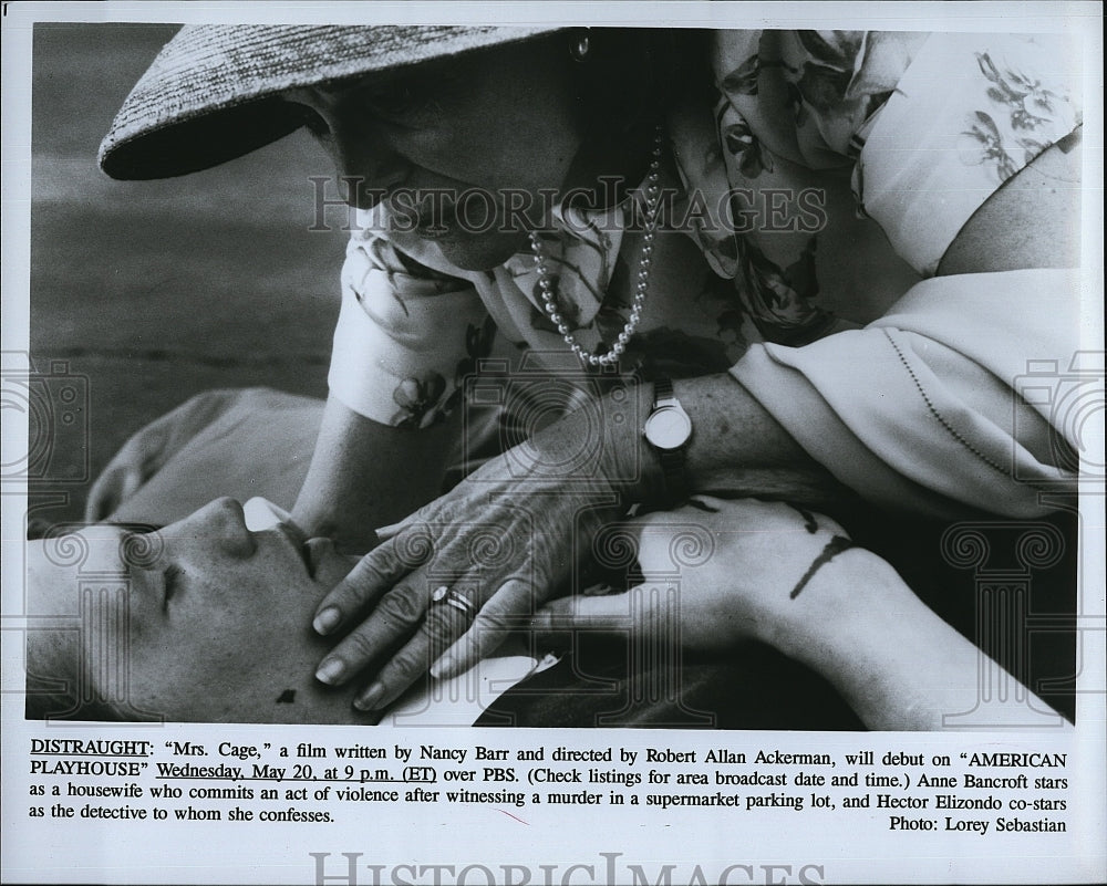 1985 Press Photo &quot;Mrs Cage&quot; Anne Bancroft stars- Historic Images