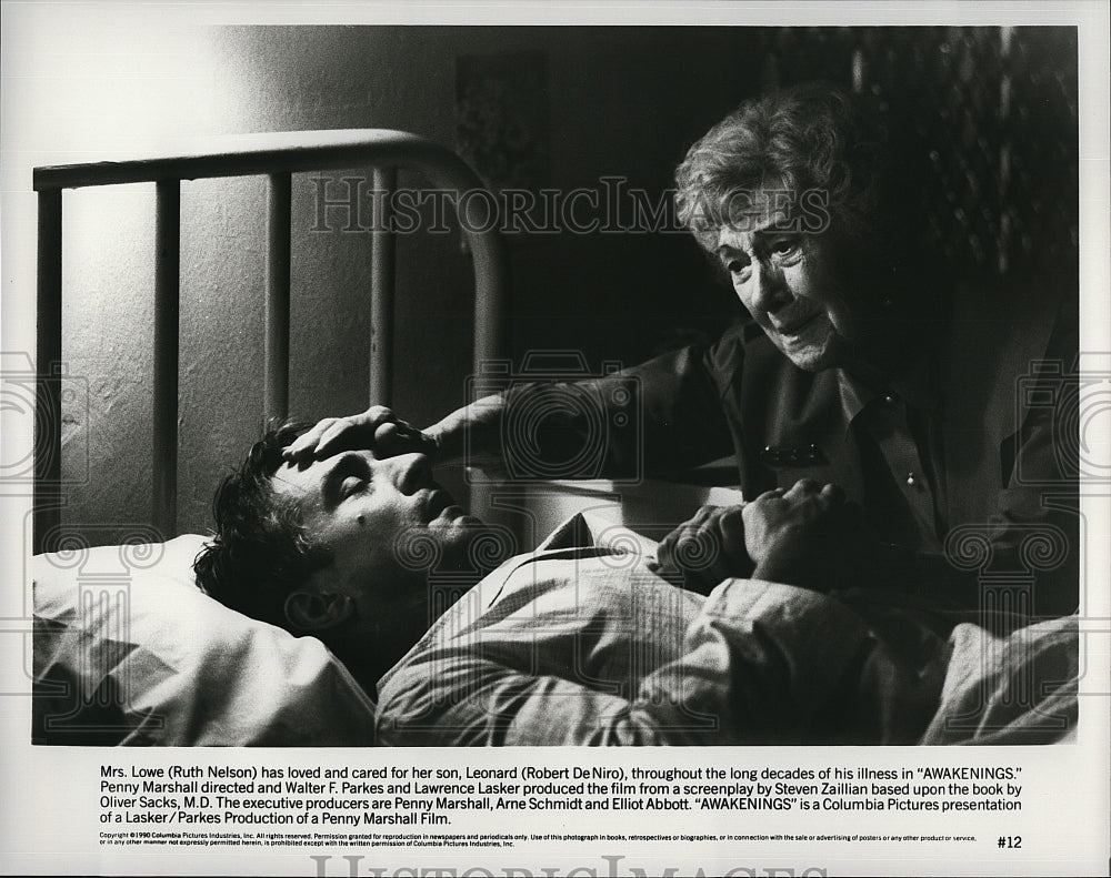 1990 Press Photo &quot;Awakenings&quot; Robert De Niro, Ruth Nelson- Historic Images