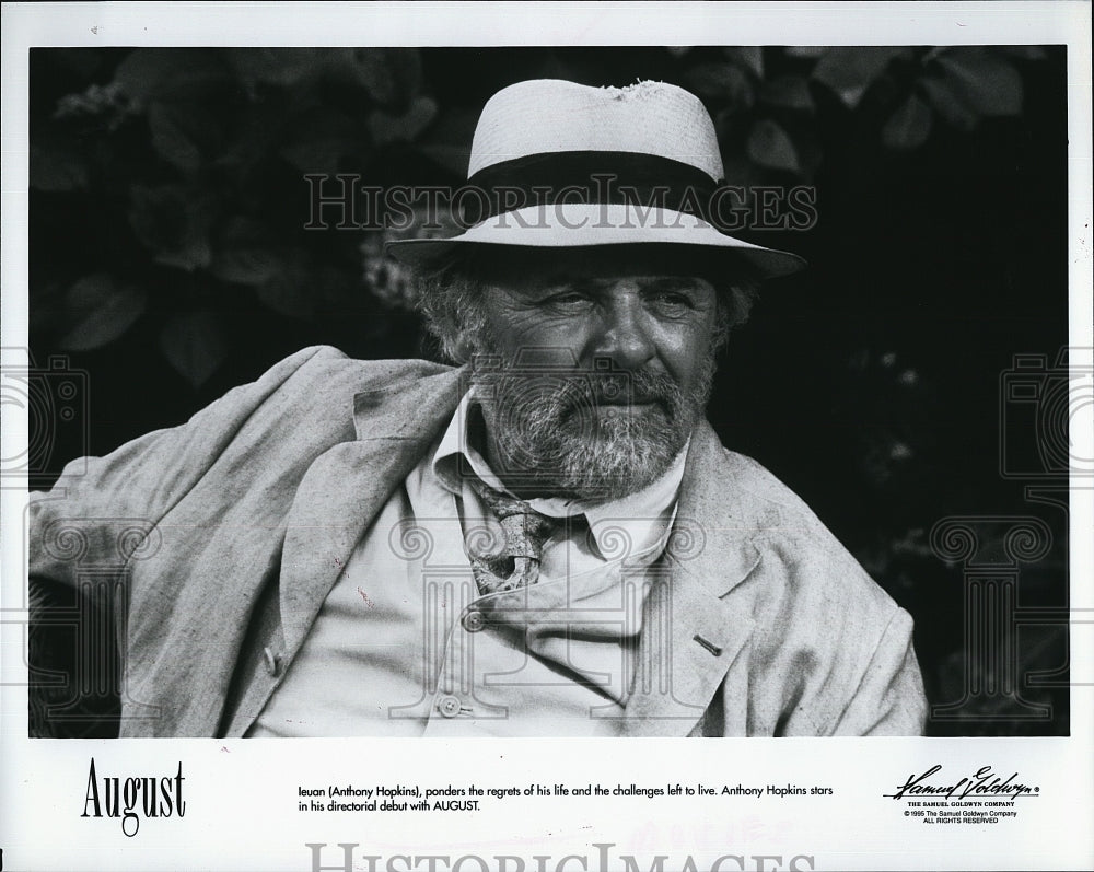 1996 Press Photo &quot;August&quot;  starring Anthony Hopkins- Historic Images