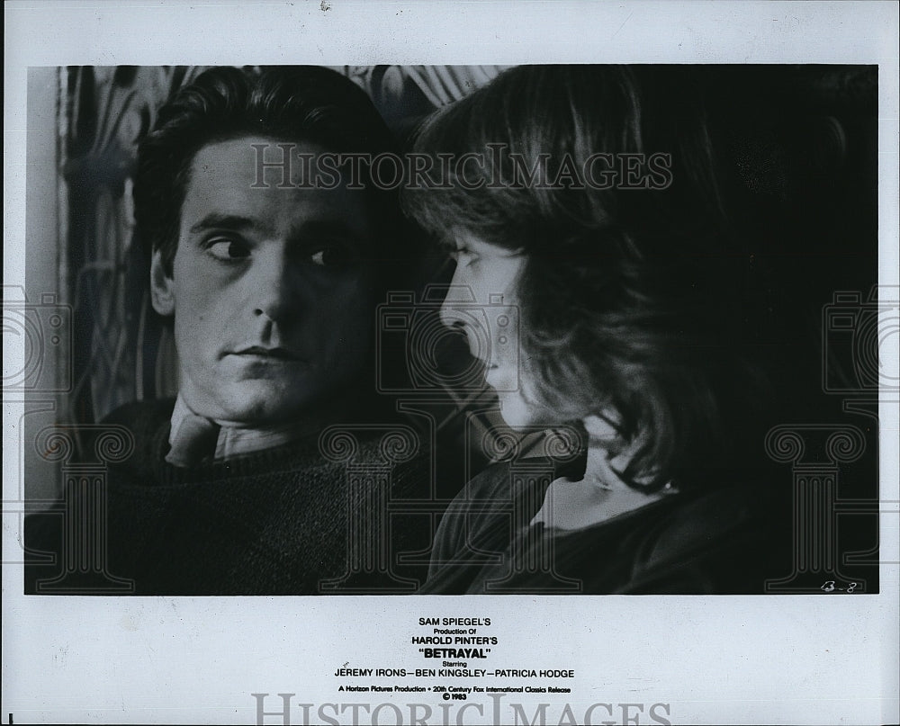 1983 Press Photo Actor Jeremy Irons &amp; Patricia Hodge In &quot;Betrayal&quot;- Historic Images