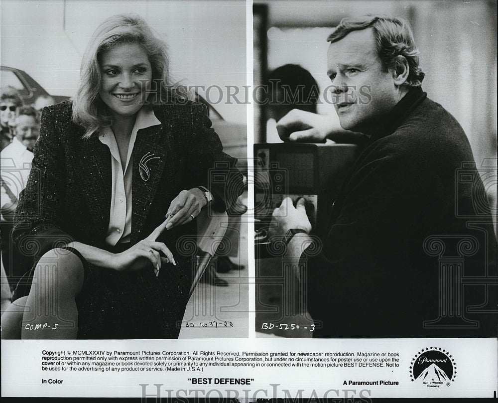 1984 Press Photo Helen Shaver and George Dzundza in &quot;Best Defense&quot;- Historic Images