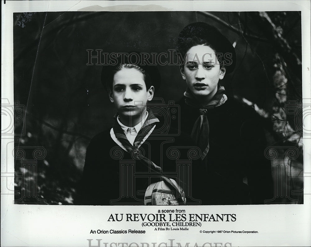 1987 Press Photo Raphael Fejto, Gaspard Manesse &quot;Au Revoir Les Enfants&quot;- Historic Images