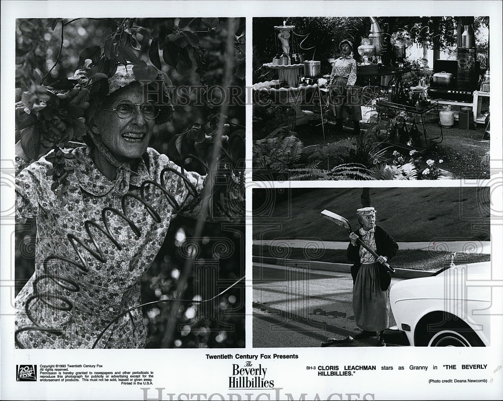 1993 Press Photo Actress Cloris Leachman on &quot;The Beverly Hillbillies&quot;- Historic Images