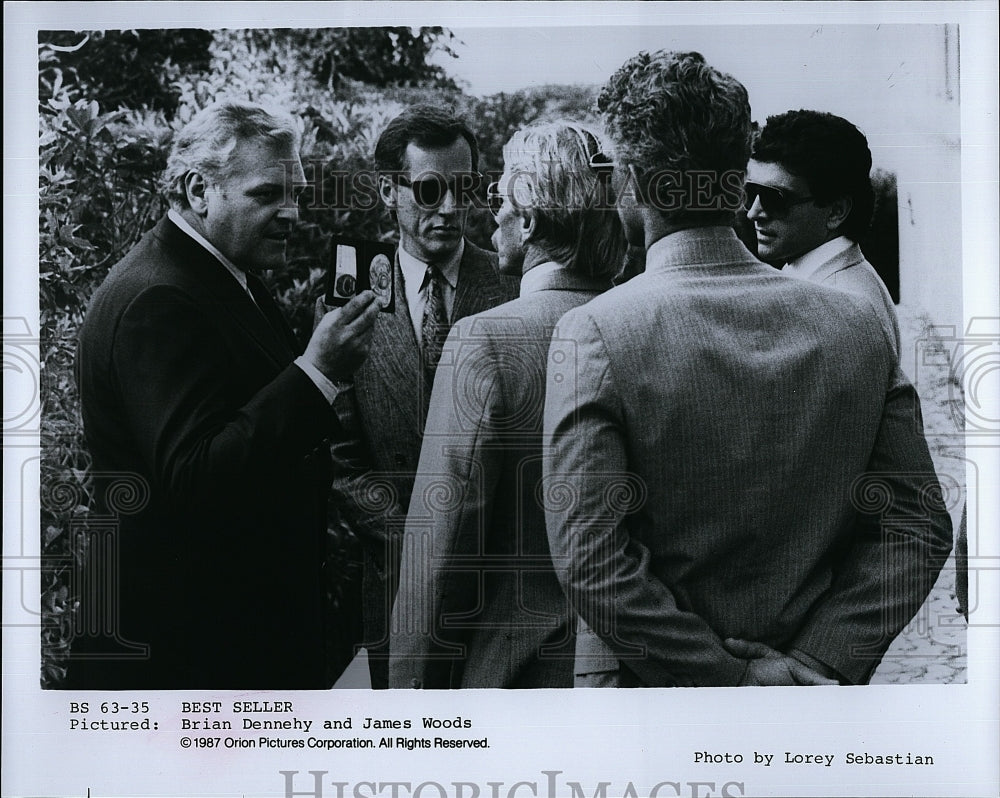 1987 Press Photo Actor Brian Dennehy and James Woods portrayed as Police.- Historic Images