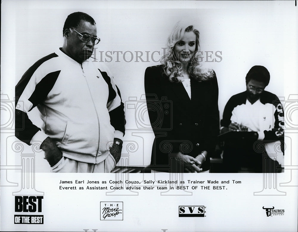 1989 Press Photo &quot;Best of the Best&quot; James Earl Jones, Sally Kirkland,Tom Everett- Historic Images