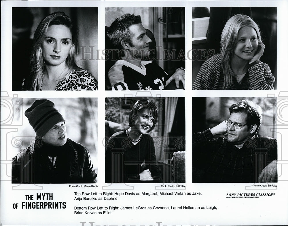 1987 Press Photo The Myth of Fingerprints Hope Davis, Michael Vartan, James- Historic Images