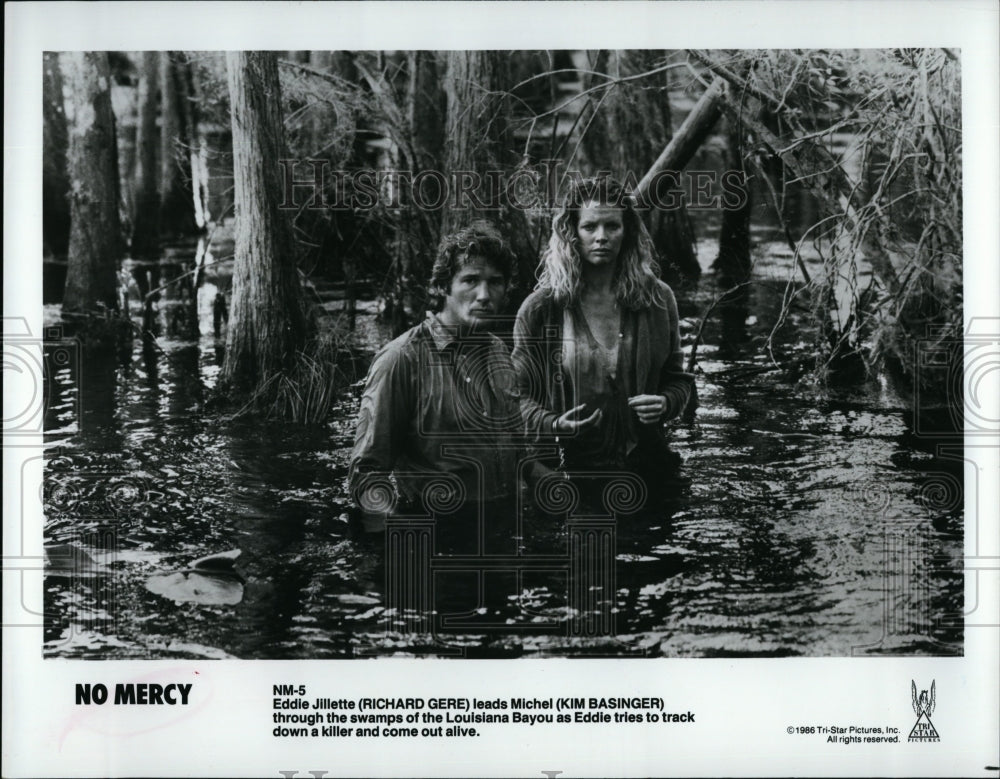 1986 Press Photo Richard Gere, Kim Basinger &quot;No Mercy&quot;- Historic Images