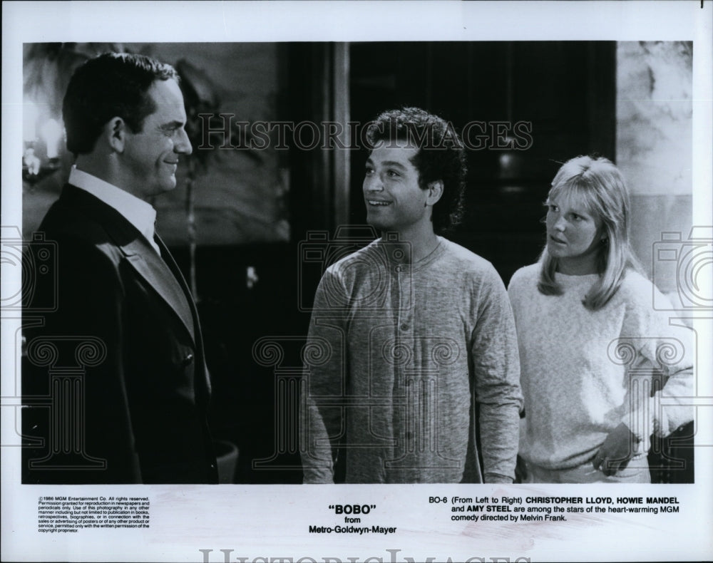 1988 Press Photo Actors Howie Mandel &amp; Christopher Lloyd in &quot;Bobo&quot;- Historic Images