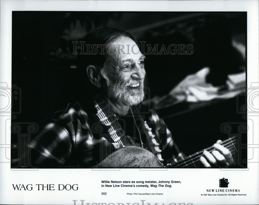 1987 Press Photo Willie Nelson as Johnny Green in &quot;Wag the Dog&quot;.- Historic Images