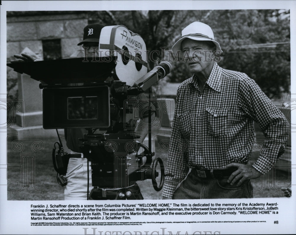 1989 Press Photo Director Franklin J. Schaffner &quot;Welcome Home&quot;- Historic Images