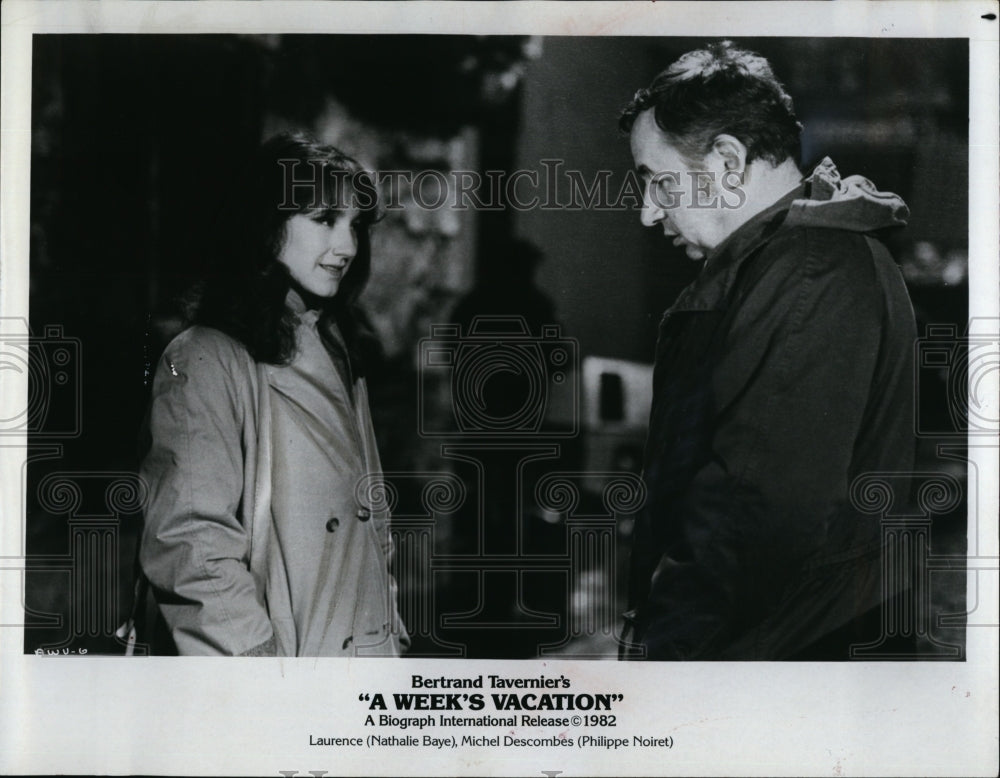 1982 Press Photo A Weeks Vacation Nathalie Baye Philippe Noiret- Historic Images