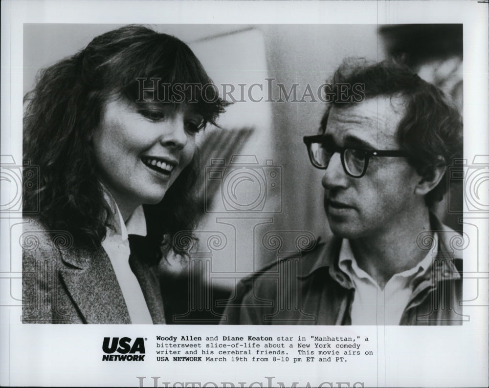 1979 Press Photo Woody Allen, Diane Keaton &quot;Manhattan&quot;- Historic Images