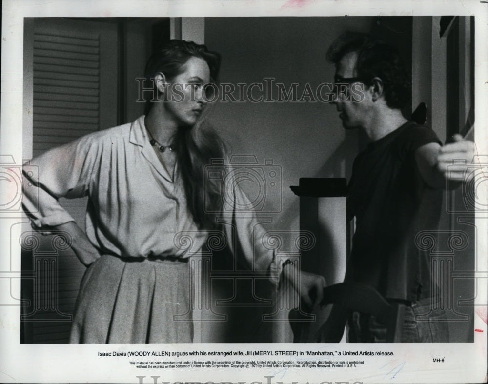 1979 Press Photo Woody Allen, Meryl Streep &quot;Manhattan&quot;- Historic Images