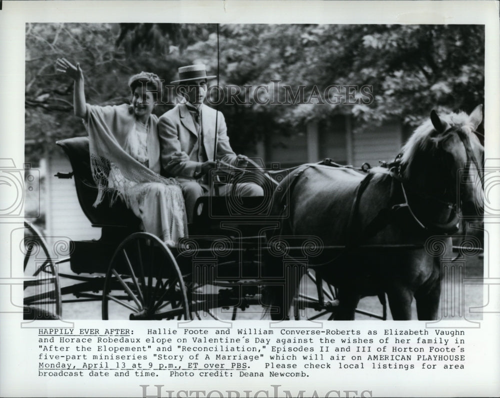 Press Photo Hallie Foote, William Converse-Roberts, &quot;Story of A Marriage&quot;- Historic Images