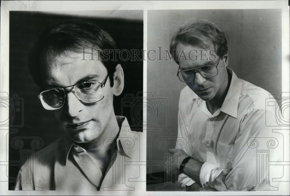 1984 Press Photo Bernhard Goetz, Murder Convict, Actor Peter Crombie- Historic Images