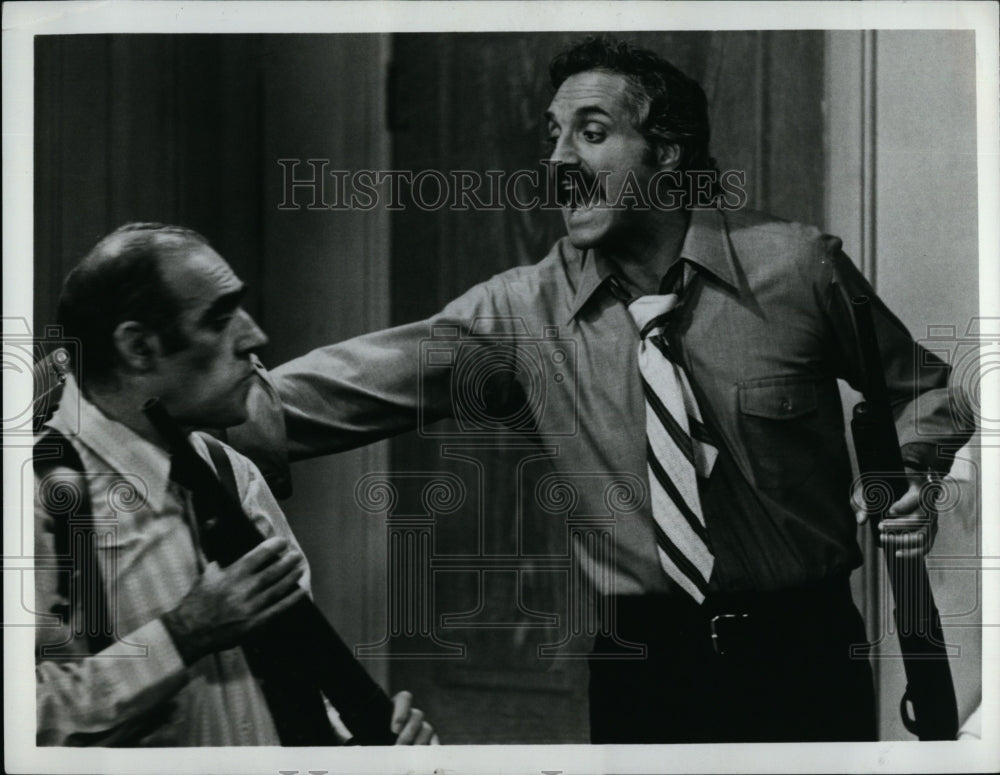 1978 Press Photo Abe Vigoda American Actor Hal Linden Hill Street Blues TV Show- Historic Images