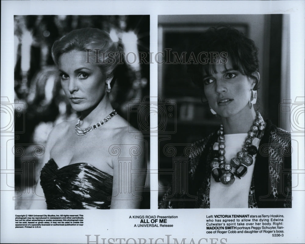 1984 Press Photo Victoria Tennant Actress Madolyn Smith All Of Me Movie Film- Historic Images