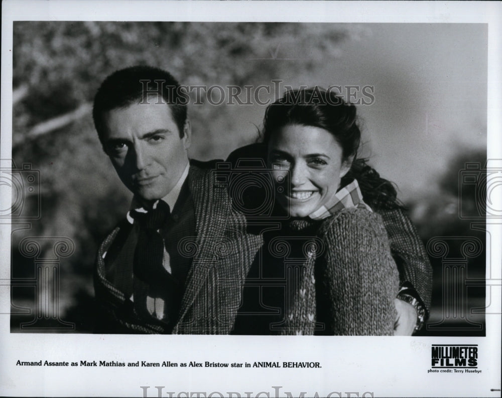 1989 Press Photo Armand Assante Actor Karen Allen Actress Animal Behavior Movie- Historic Images