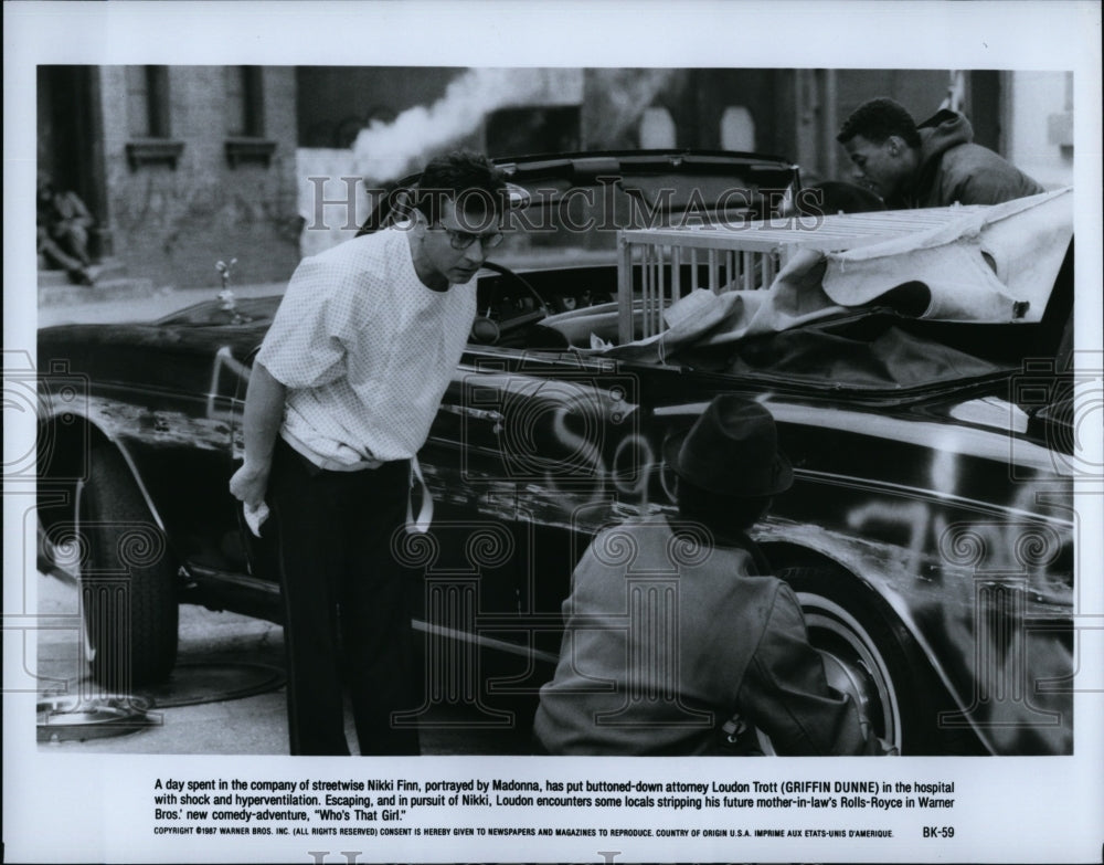 1987 Press Photo Griffin Dunne Stars in &quot;Whose That Girl&quot; on ABC- Historic Images