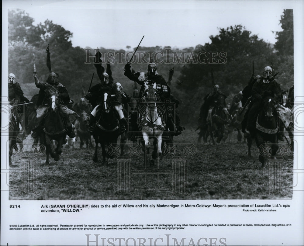 1988 Press Photo Actor Gavan O&#39;Herlihy in &quot;Willow&quot;- Historic Images