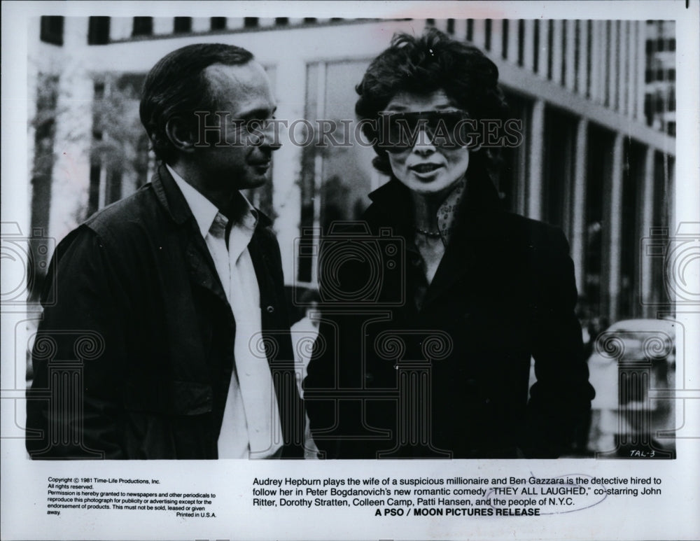 1981 Press Photo Actress Audrey Hepburn on &quot;They All Laughed&quot;- Historic Images