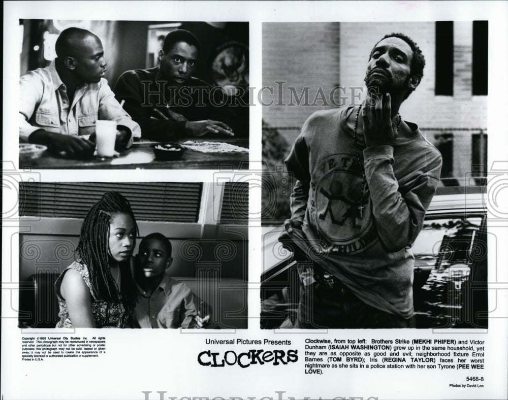 1995 Press Photo Scene from the movie &quot;Clockers&quot; with Mekhi Phifer, Tom Byrd.- Historic Images