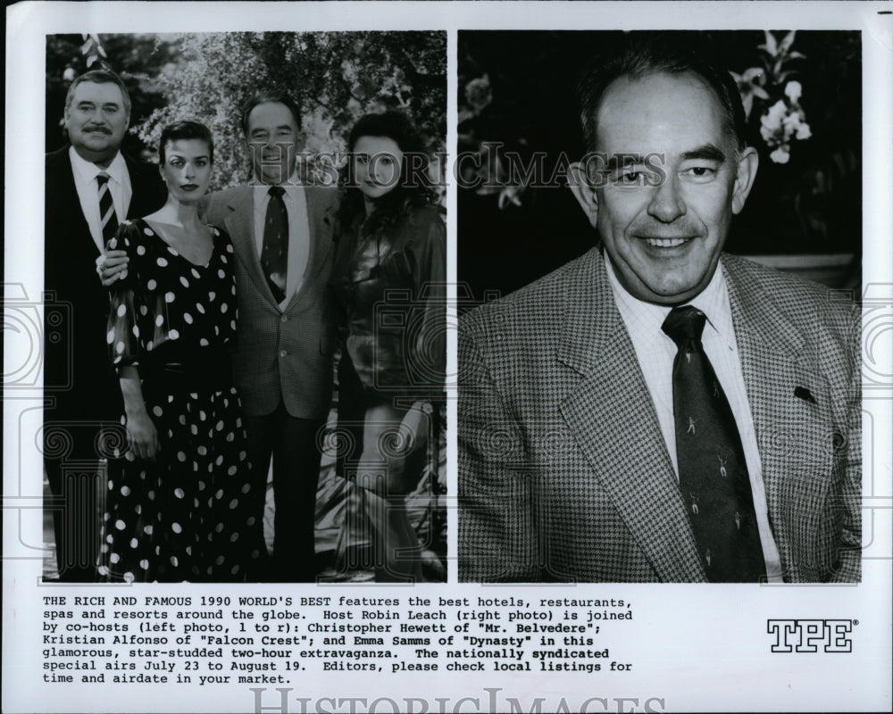 1984 Press Photo &quot;Lifestyles of the Rich &amp; Famous&quot; Robin Leach,C Hewett,- Historic Images