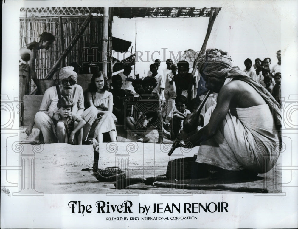 1951 Press Photo The River Film Snake Taming Scene Richard Foster- Historic Images