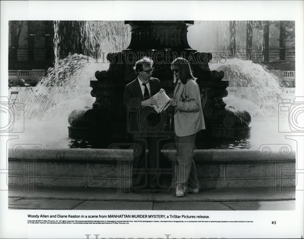 1993 Press Photo &quot;Manhattan Murder Mystery&quot; Diane Keaton &amp; Woody Allen- Historic Images