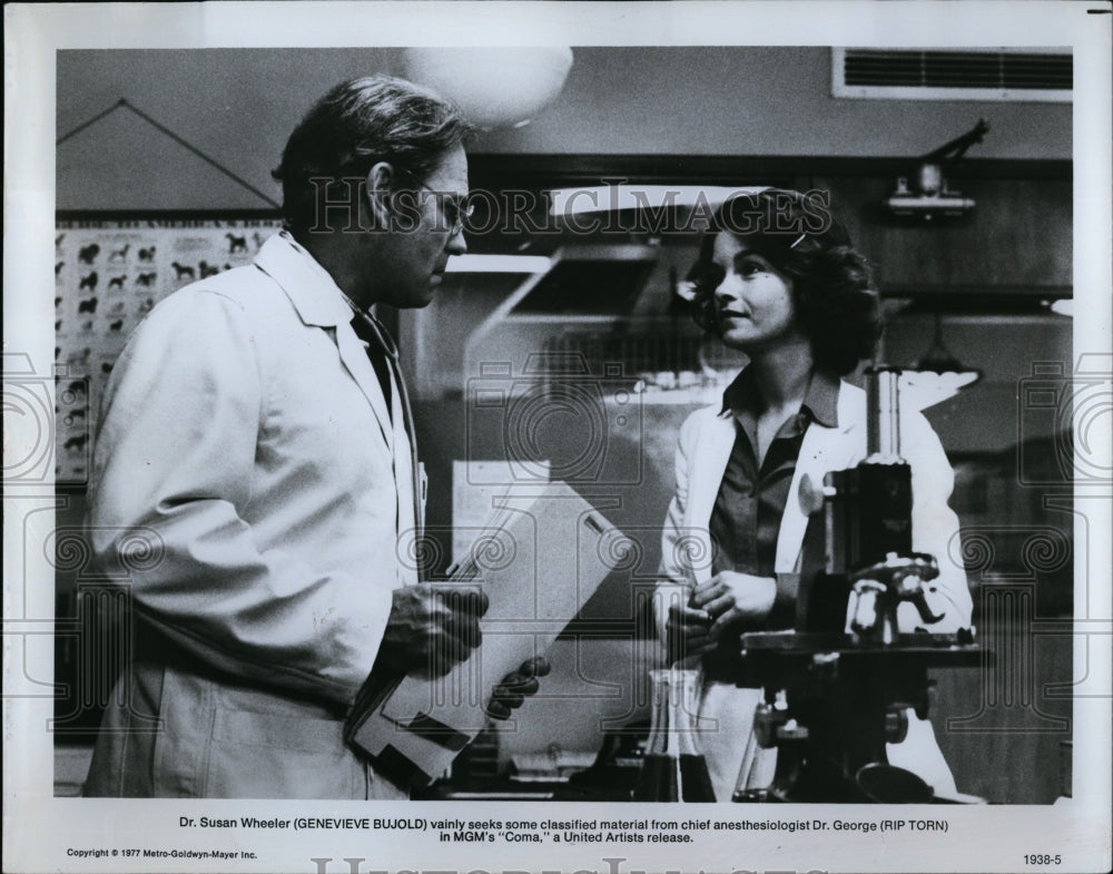 1978 Press Photo &quot;Coma&quot; Genevieve Bujold &amp; Rip Torn- Historic Images