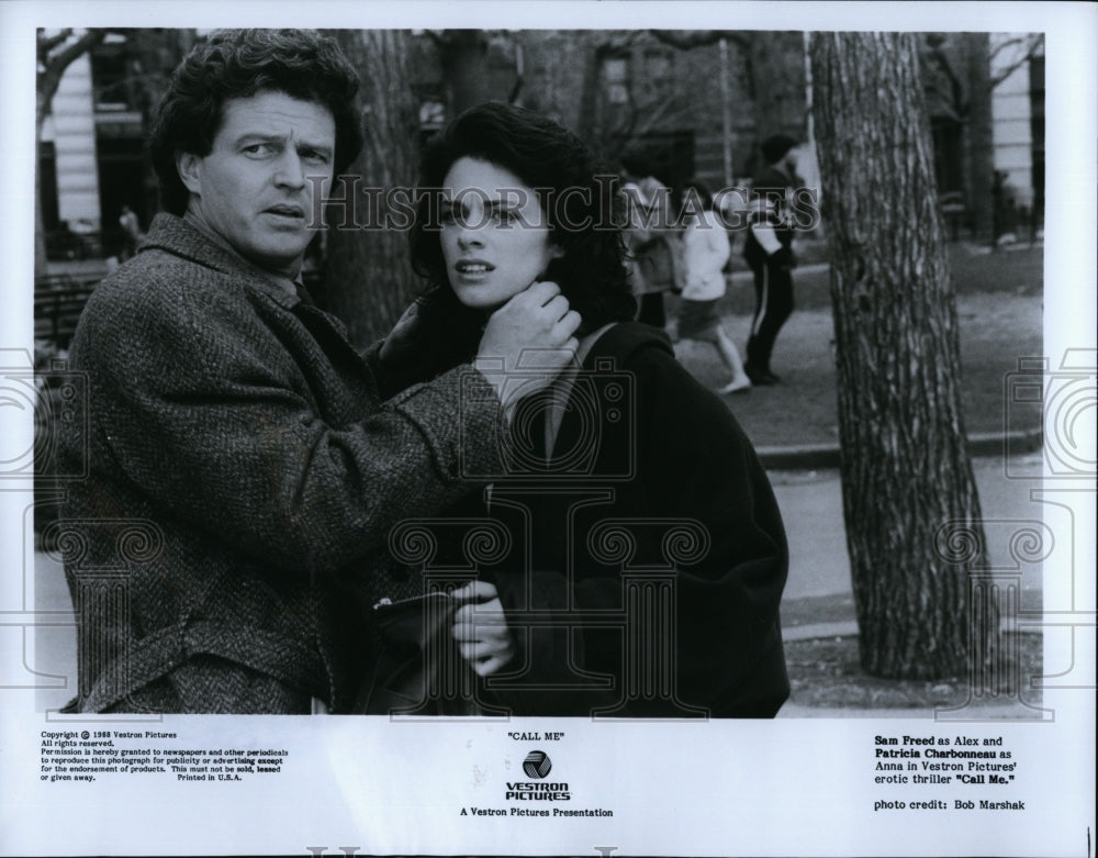 1988 Press Photo Call Me Film Actors Sam Freed Patricia Charbonneau Scene- Historic Images