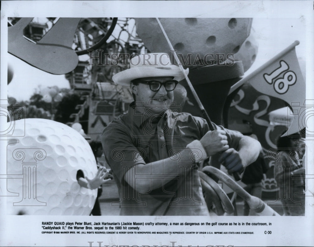 1988 Press Photo Randy Quaid Actor Caddyshack II Comedy Movie Golf Course Scene- Historic Images