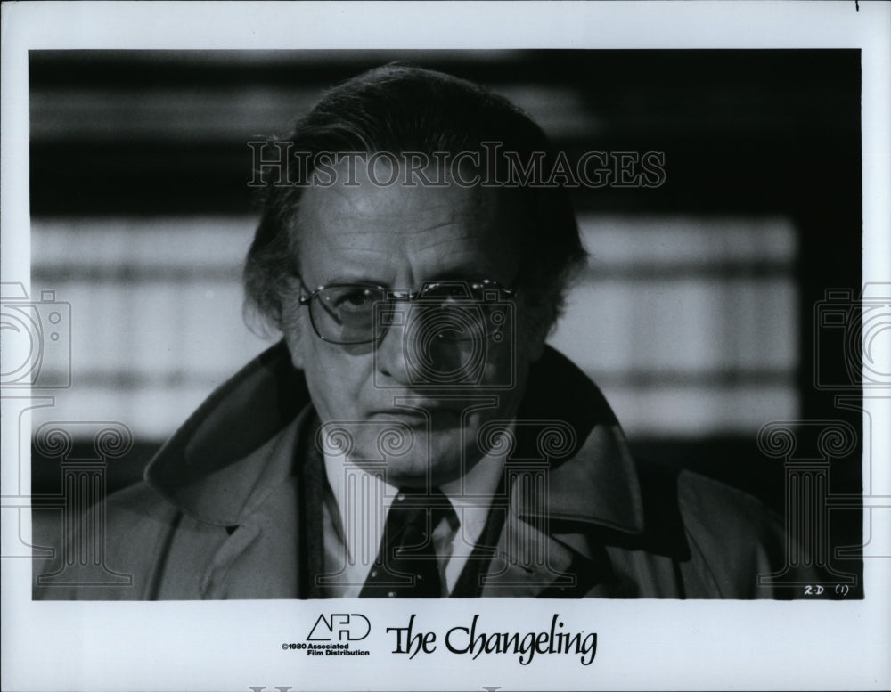 1980 Press Photo The Changeling Film Actor George C Scott Closeup Scene- Historic Images