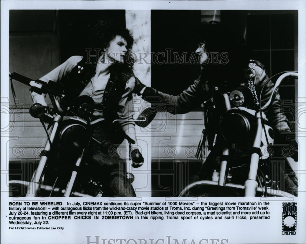 Press Photo Chopper Chicks in Zombietown Movie Cinemax Summer of 1000 Movies- Historic Images