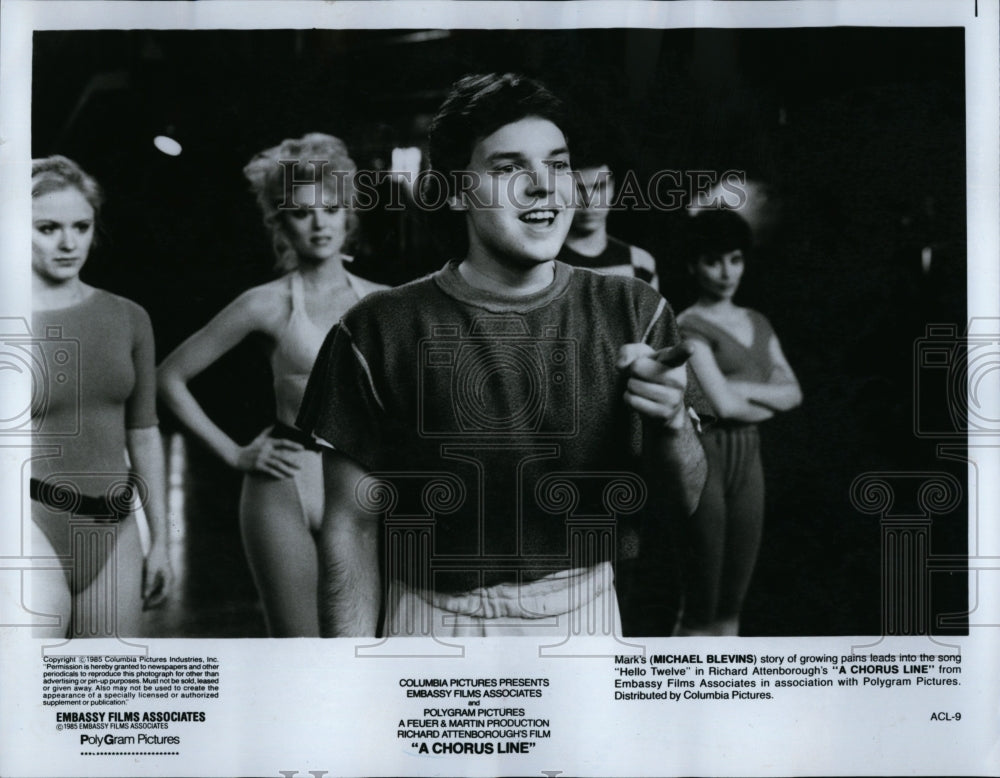 1985 Press Photo A Chorus Line Movie Michael Blevins- Historic Images